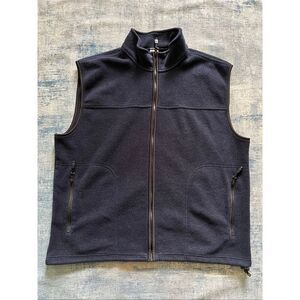 Old Navy Blue Fleece Full Zip Mock Neck Vest Men's XXL